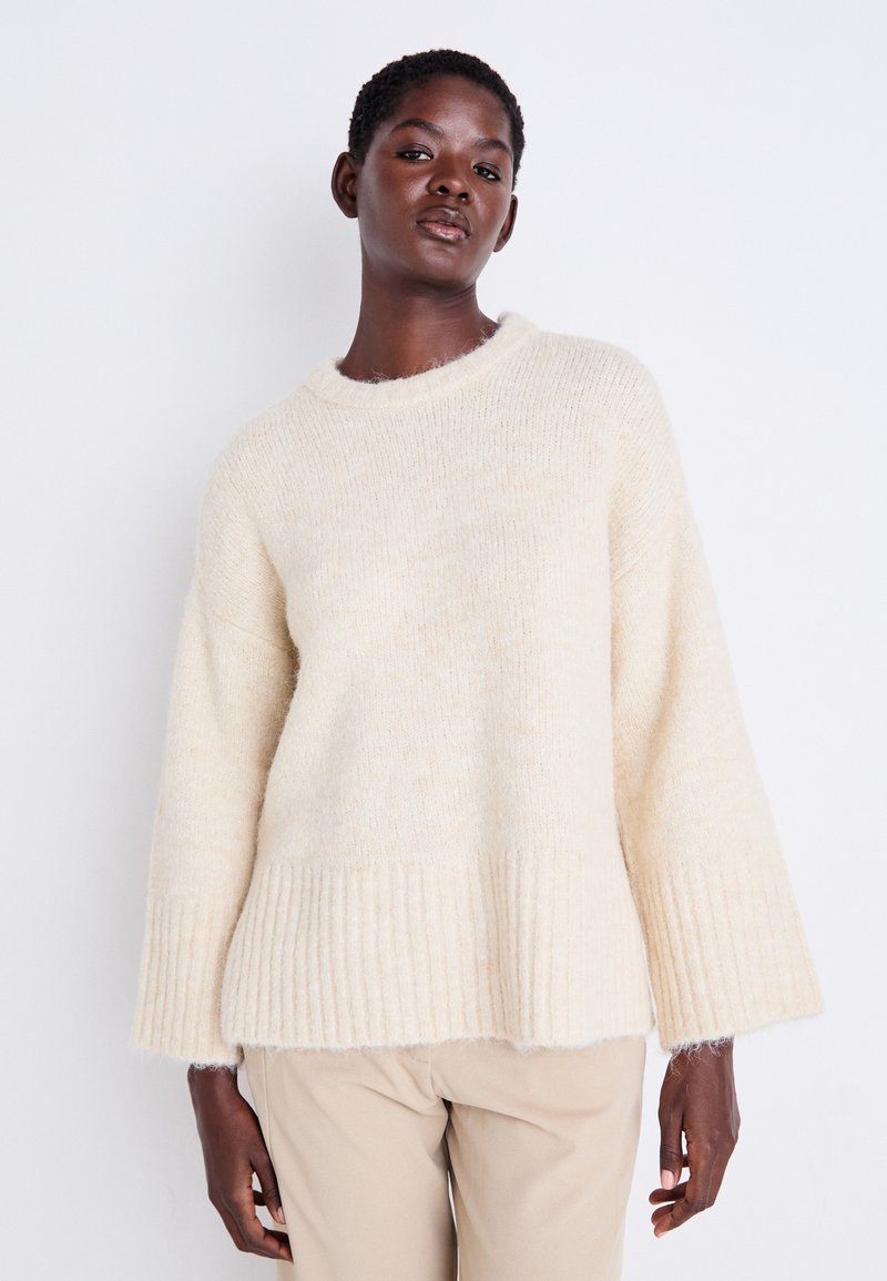 ONLY ONLMAGGIE LIFE LOOSE O NECK - Džemperis - birch melange