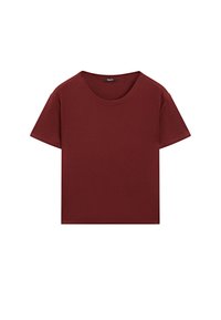 REGULAR FIT WITH COLLAR DETAIL - Basic T-shirt - red