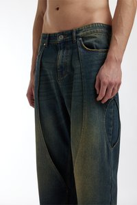 FAVELA DOUBLE LAYER - Løst sittende jeans - dark blue