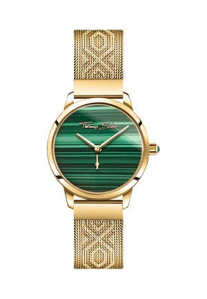 DAMENUHR EDELSTAHL, EDELSTAHL - Uhr - gold, dunkelgrün