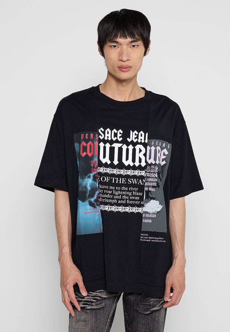 Versace Jeans Couture T-shirt print zwart Versace Jeans Couture T-shirt print zwart