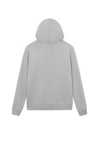 Γκρι φούτερ με κουκούλα, μακρύ μανίκι και τσέπη καγκουρό. Μαλακή υφή και casual σχ�έδιο, με ριμπ μανσέτες και στρίφωμα.