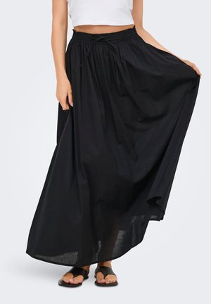 JDY JDYDIEGO HW MAXI SKIRT WVN - sukňa v tvare A - black