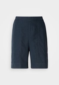 CASUAL STYLE ELASTIC WAISTBAND TOPSTITCHING - Shorts - muted blue