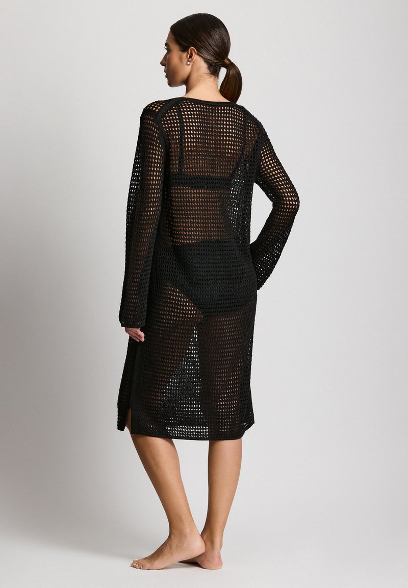 Lauren Ralph Lauren LONG SLEEVE BEACH DRESS - Beach accessory - black -  Zalando.ie