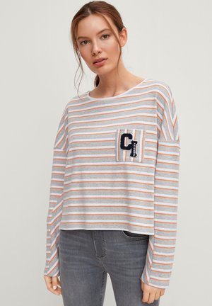 MIT LOGOMOTIV - Strickpullover - light grey stripes