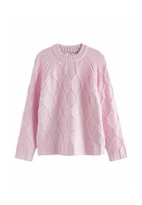 CREW NECK CABLE  - Pulover - pink blush