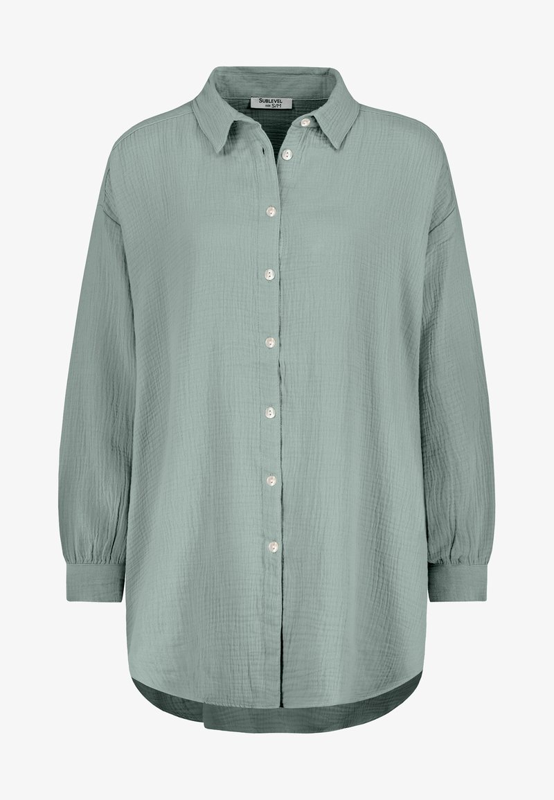Sublevel LANGE - Button-down blouse - middle green