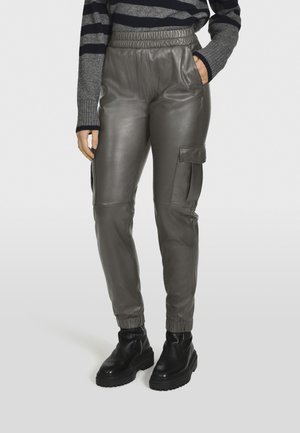 Pantaloni di pelle - khaki