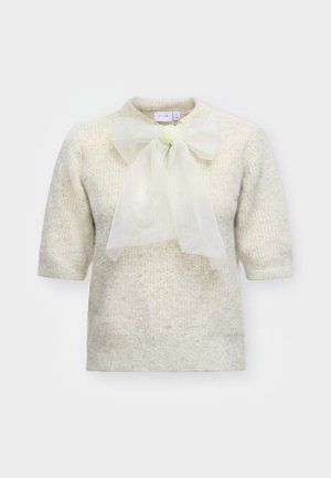 VILA, VIITZA BOW - Trui - super light natural melan detail:dtm bow
