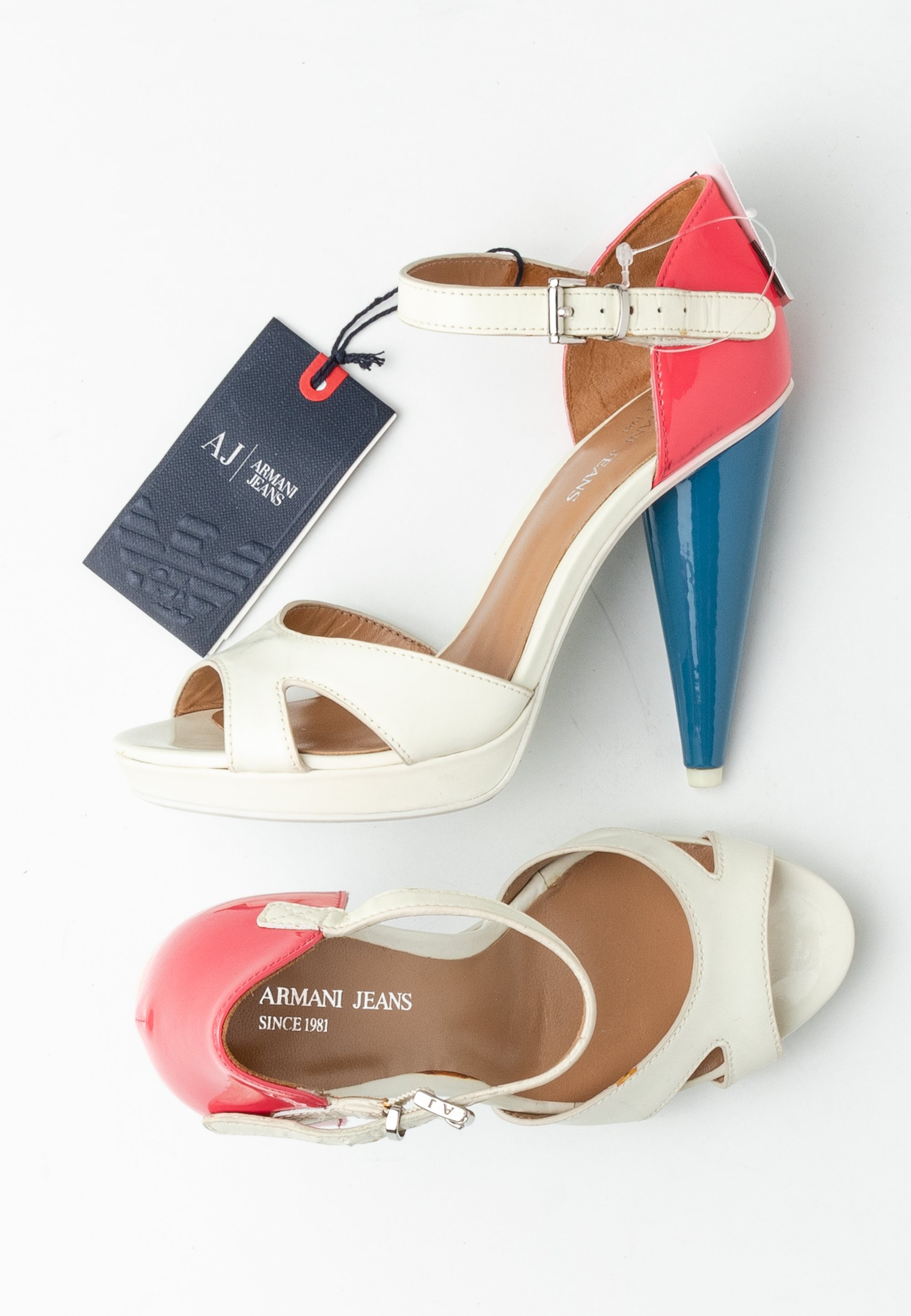 Armani Jeans High heeled sandals white (Pre-owned) Zalando