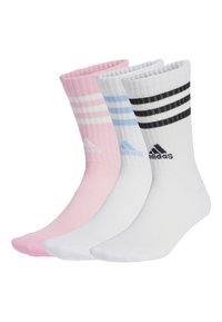 adidas Performance - UNISEX 3 PACK - Chaussettes de sport - white   white   true pink Image miniature 1