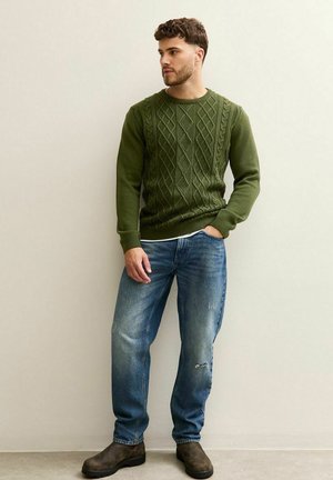 Strickpullover - dark green