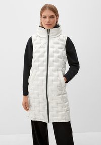 s.Oliver LONG MIT STEPPUNG - Weste - off white