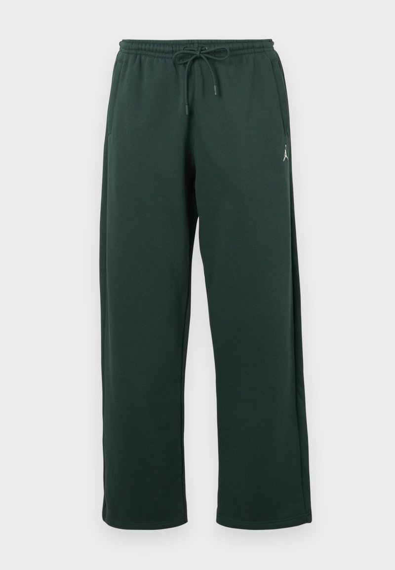 Groene sweatpants van een katoenmix met een comfortabele pasvorm, elastische tailleband, trekkoord en zijzakken; voorzien van een klein logo aan de voorkant.