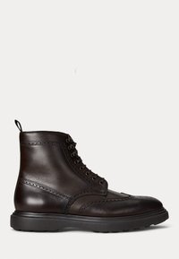 MARTELLI LEATHER WINGTIP BOOT - Botins de atacadores - dark brown