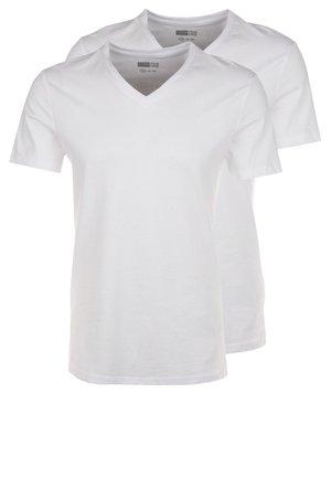 Pier One 2 PACK - T-shirt basic - white