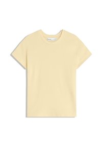SHORT SLEEVES WITH A ROUND NECK - Basic póló - light yellow