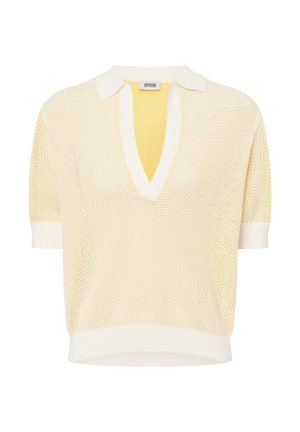 DRYKORN KURZARM  - Poloshirt - gelb weiß