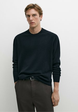 Massimo Dutti, Striktrøje - blue denim