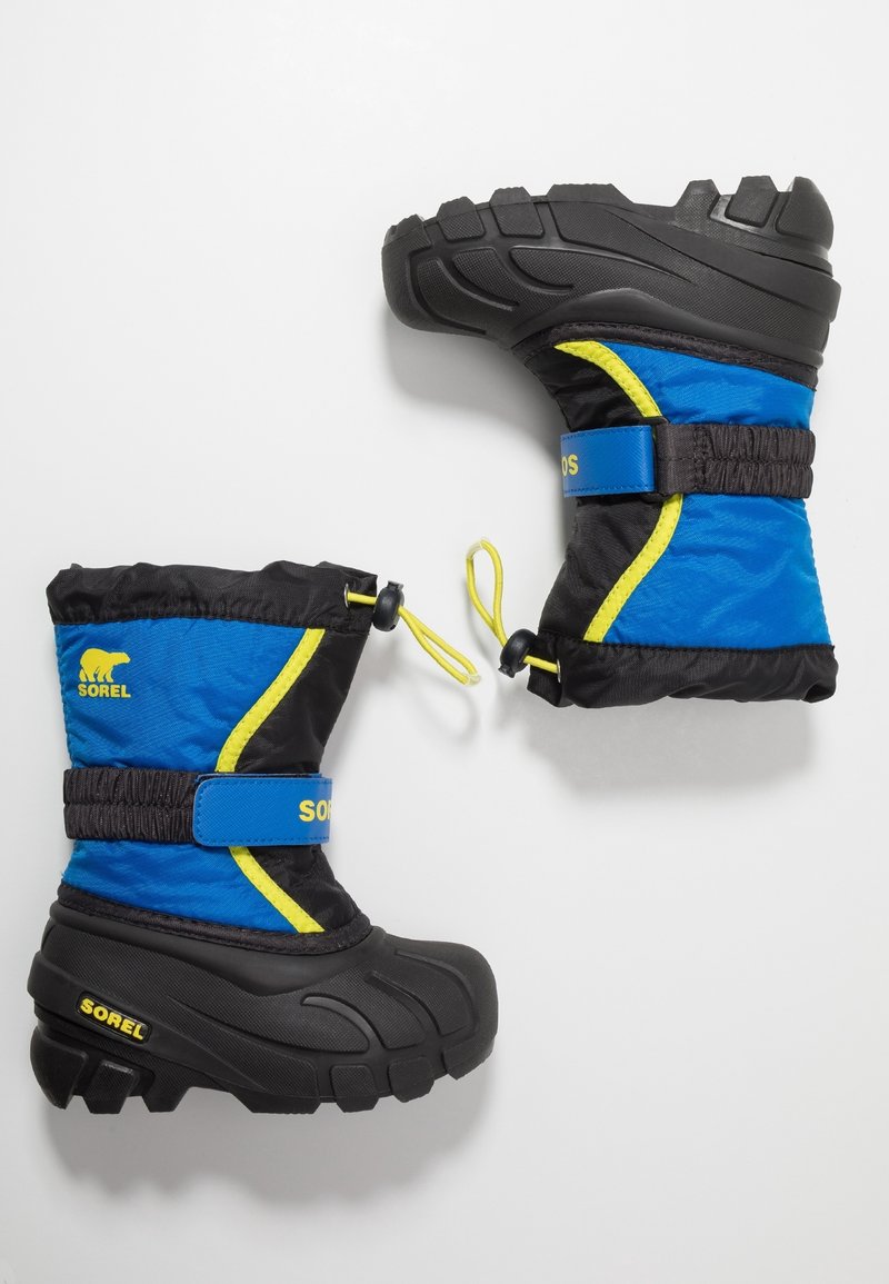 Sorel YOUTH FLURRY - Botas para la nieve - black/super blue