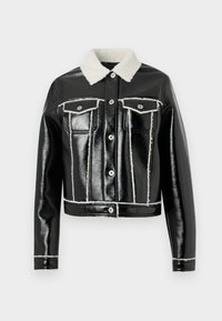 JACKET - Dirbtinės odos striukė - black/white