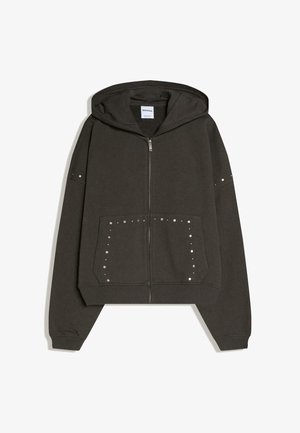 Športna jopa s kapuco na zadrgo - grey