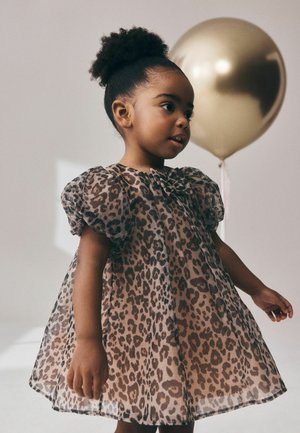 Next, REGULAR FIT - SHORT SLEEVE MESH DRESS - Vapaa-ajan mekko - leopard
