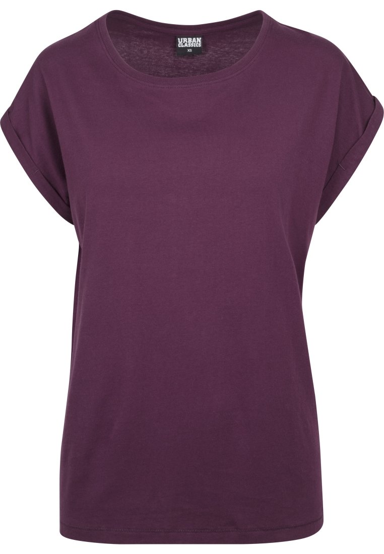 Urban Classics EXTENDED SHOULDER - Pamata T-krekls - cherry/violets ...