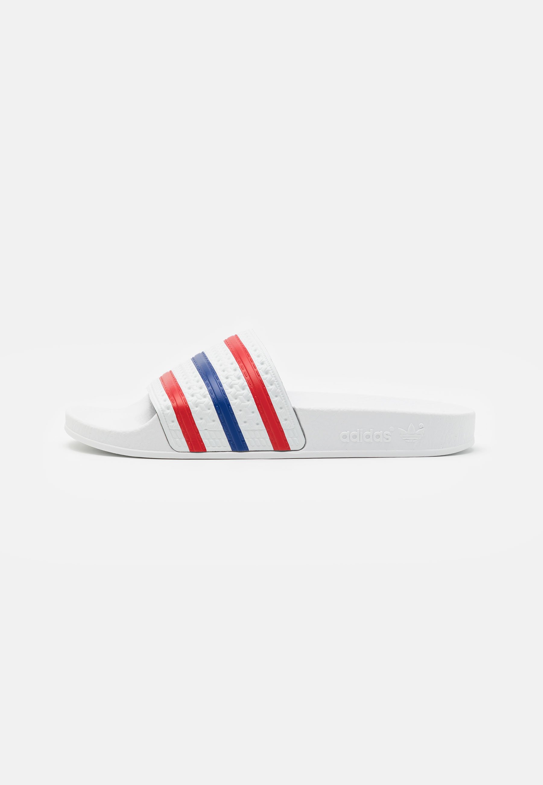 adidas Originals ADILETTE UNISEX - Badesandale - footwear white/better  scarlet/victory blue/weiß