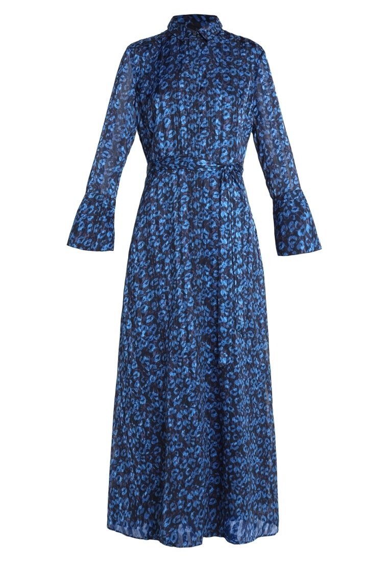 banana republic blue maxi dress Twisted Shoulder Poplin Maxi Dress