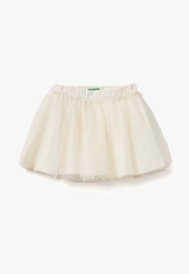 Weißer Tüllrock mit einem sanften, schichtigen Design. Verfügt über einen elastischen Bund für eine verstellbare Passform. Leichter und luftiger Stoff.