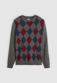 ORIGINAL  - Pullover - grey/multi-coloured/bordeaux