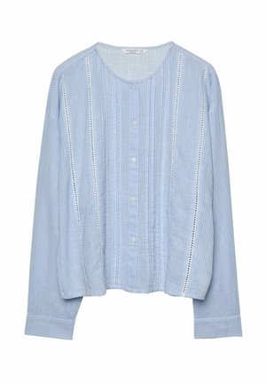 Stradivarius FLOWING WITH TRIMS - Blouse - light blue