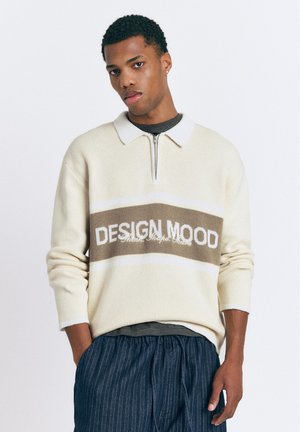 PULL&BEAR PRINTED - Polotričko - white