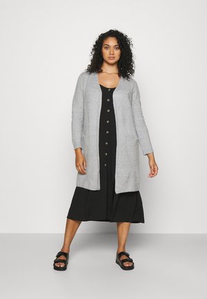 VMDOFFY LONG OPEN CARDIGAN - Kofta - light grey melange