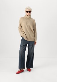 Vero Moda VMJUPITER HIGHNECK - Pullover - silver mink