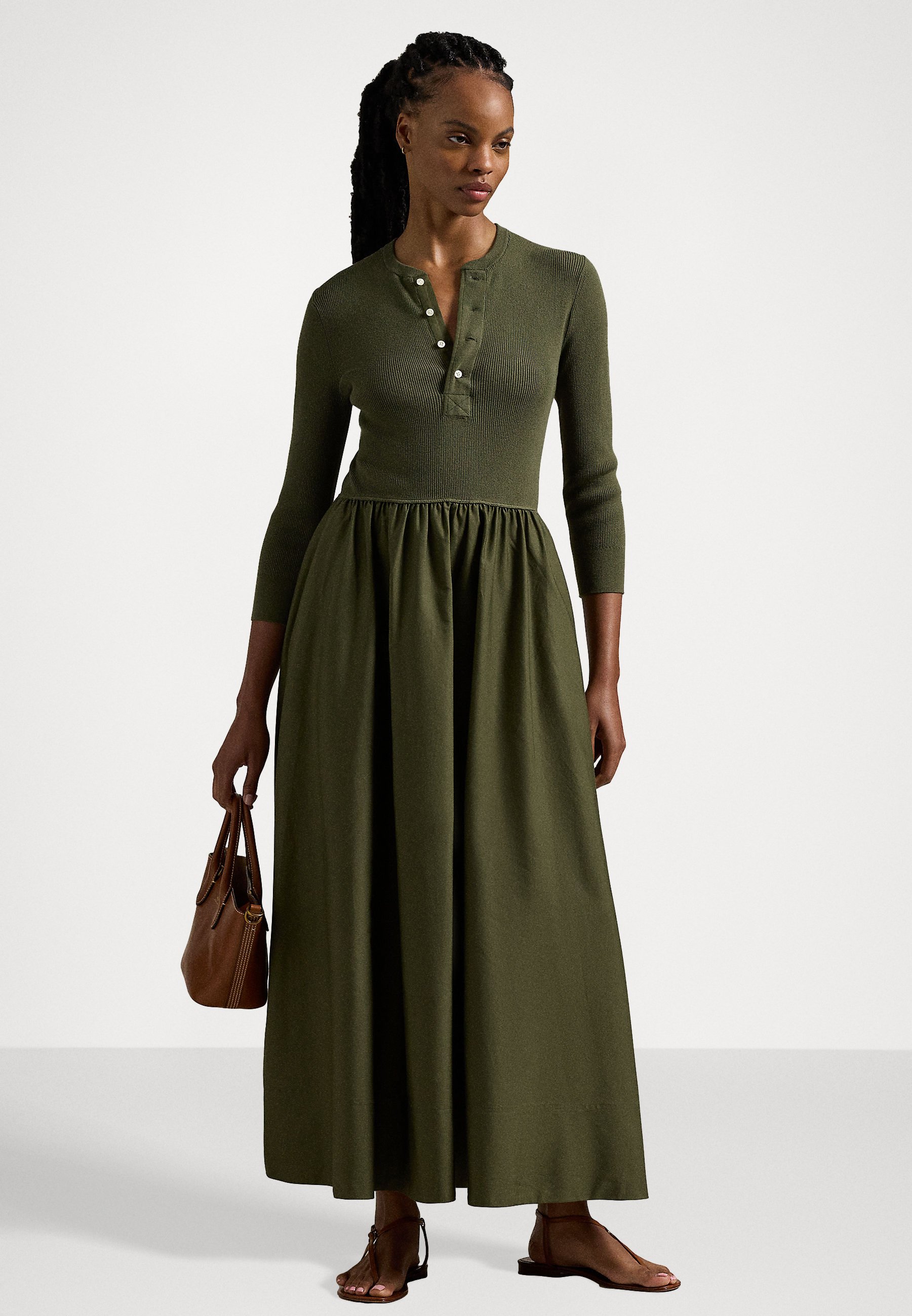 French Sleeve Polo Long Dress アウトレット セール 通販