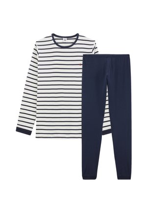 Petit Bateau PYJAMA COTE UNISEX - Pigiama - marshmallow/smoking