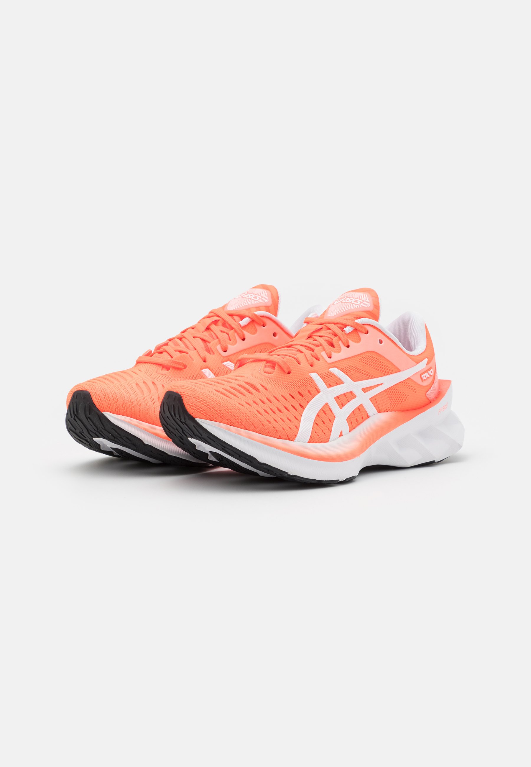 ASICS NOVABLAST TOKYO - Hardloopschoenen neutraal - sunrise  red/white/koraalrood - Zalando.nl