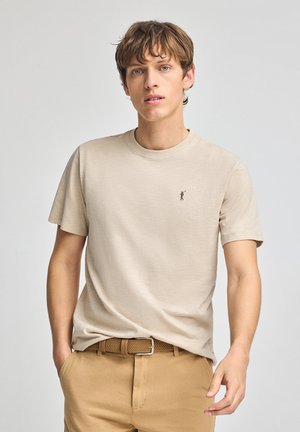 Polo Club SHORT SLEEVE CREWNECK  - Camiseta básica - beige