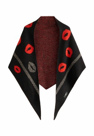 Schal - black red lips