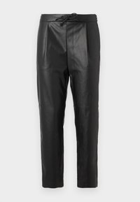 COATED PANTS - Pantalon classique - black