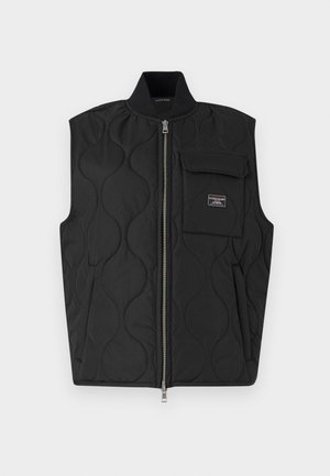 Guess Jeans QUILTED PUFFER  - Waistcoat - jet black