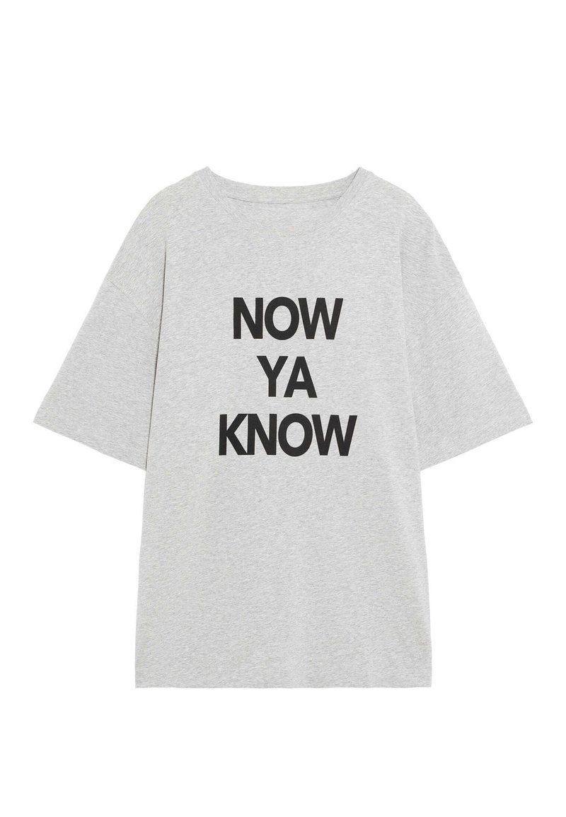 OYSHO T-shirt print lichtgrijs OYSHO T-shirt print lichtgrijs