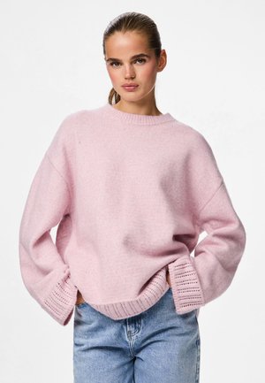 Pieces PCORLY O-NECK OVERSIZE - Πουλόβερ - dawn pink