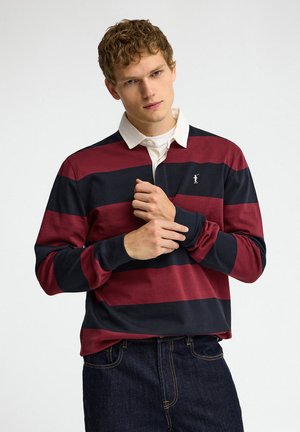 Polo Club, POLOSHIRT MAN RIGBY GO POLO ALEXANDER LONG SLEEVE REGULAR FIT - Polo - garnet