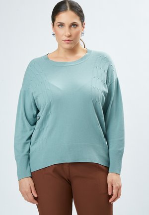 DROPPED SHOULDER - Striktrøje - mint