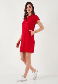 LELA REGULAR FIT  - Haljina od žerseja - red
