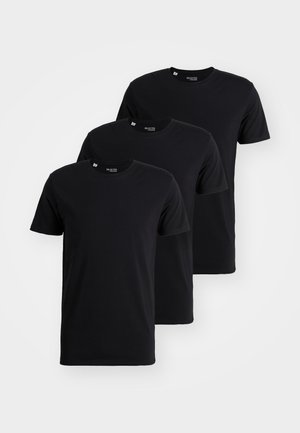SLHROLAND O NECK TEE 3 PACK  - Basic T-shirt - black